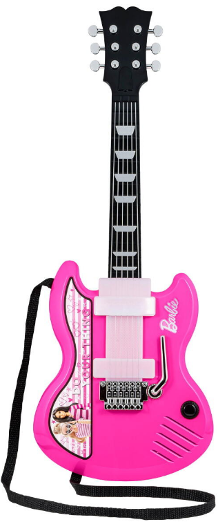 eKids Barbie Sing & Strum Guitar - Ηλεκτρική Κιθάρα Karaoke για Παιδιά με Ενσωματωμένη Μουσική & Sound Effects