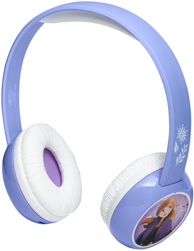 eKids Disney Frozen 2 - Ασύρματα Ακουστικά Κεφαλής Bluetooth για Παιδιά με Ασφαλή Μέγιστη Ένταση Ήχου - Purple / White