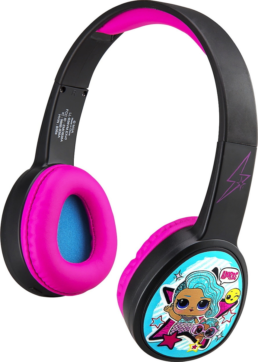 eKids LOL! Surprise Remix - Ασύρματα Ακουστικά Κεφαλής Bluetooth για Παιδιά - Black / Purple