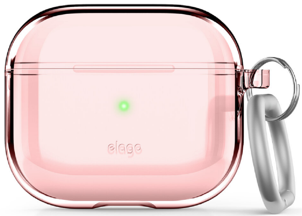 Elago AirPods 3 Clear TPU Hang Case - Ημιδιάφανη Θήκη για AirPods 3rd Gen - Lovely Pink