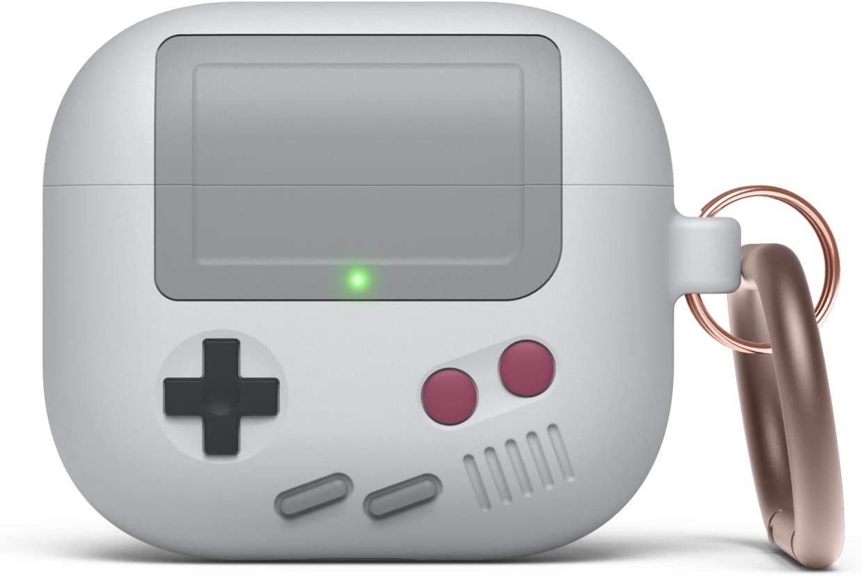 Elago AirPods Retro AW5 Hang Case - Ρετρό Θήκη Σιλικόνης για AirPods 3rd Gen - Light Gray