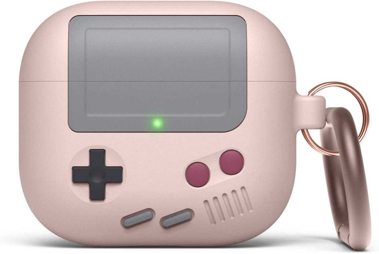 Elago AirPods Retro AW5 Hang Case - Ρετρό Θήκη Σιλικόνης για AirPods 3rd Gen - Sand Pink