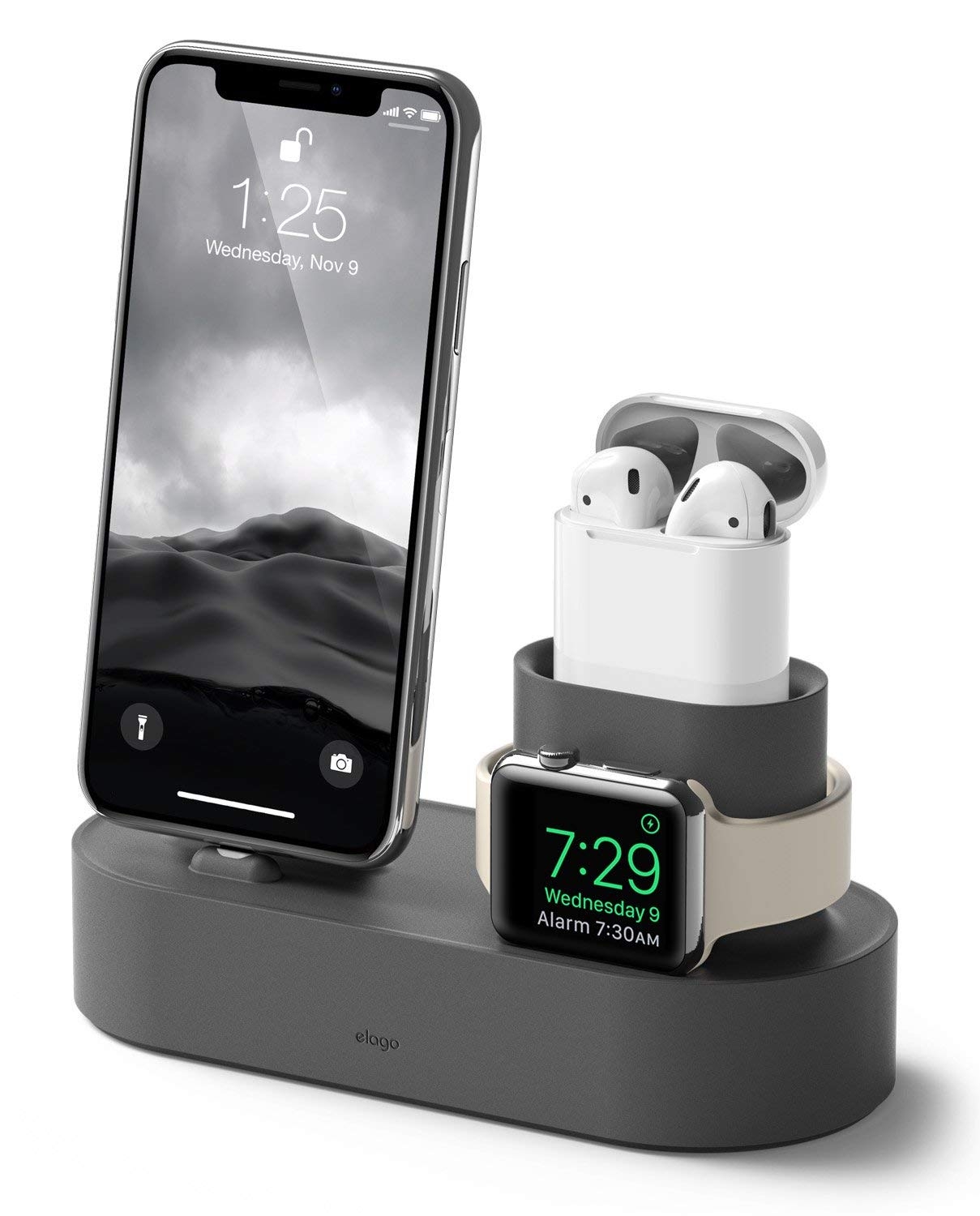 Elago Charging Hub για iPhone / Airpods / Apple Watch - Dark Grey
