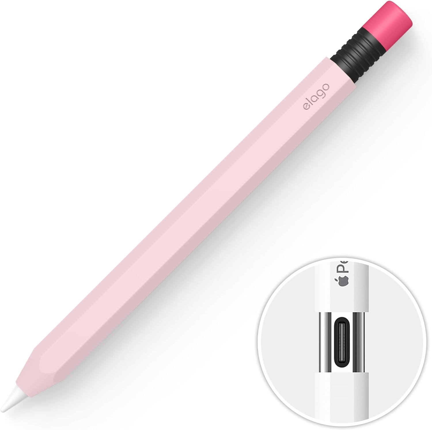 Elago Classic Pencil Case - Θήκη Premium Σιλικόνης Apple Pencil USB-C - Lovely Pink