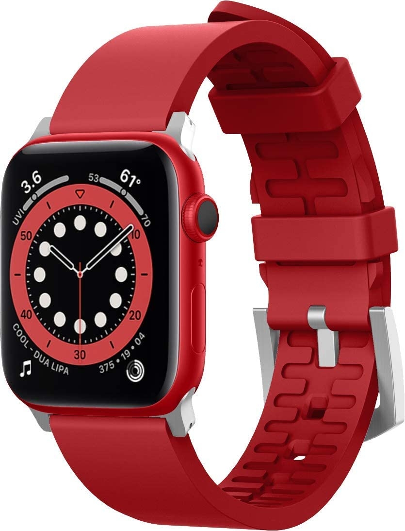 Elago Fluoro Rubber Premium - Ανθεκτικό Λουράκι Apple Watch Ultra/SE/11/10/9/8/7/6/5/4 (49/46/45/44mm) - Red