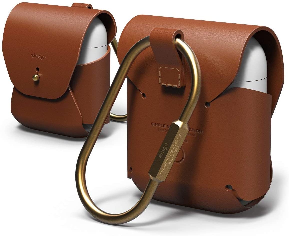 Elago Leather Case - Δερμάτινη Θήκη για AirPods 2nd Gen / 1st Gen - Brown 