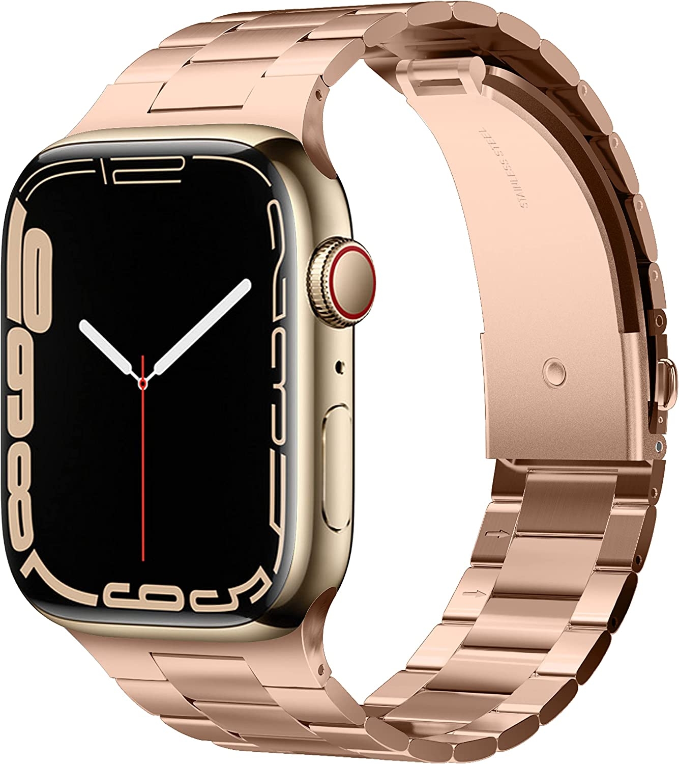 Elago Metal Band - Μεταλλικό Λουράκι από Ανοξείδωτο Ατσάλι Apple Watch SE/11/10/9/8/7/6/5/4 (42/41/40mm) - Rose Gold