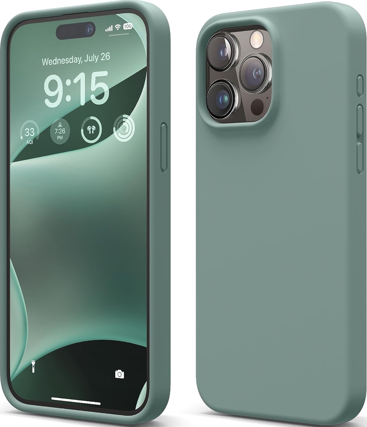 Elago Silicone Case - Premium Θήκη Σιλικόνης Apple iPhone 15 Pro Max - Midnight Green