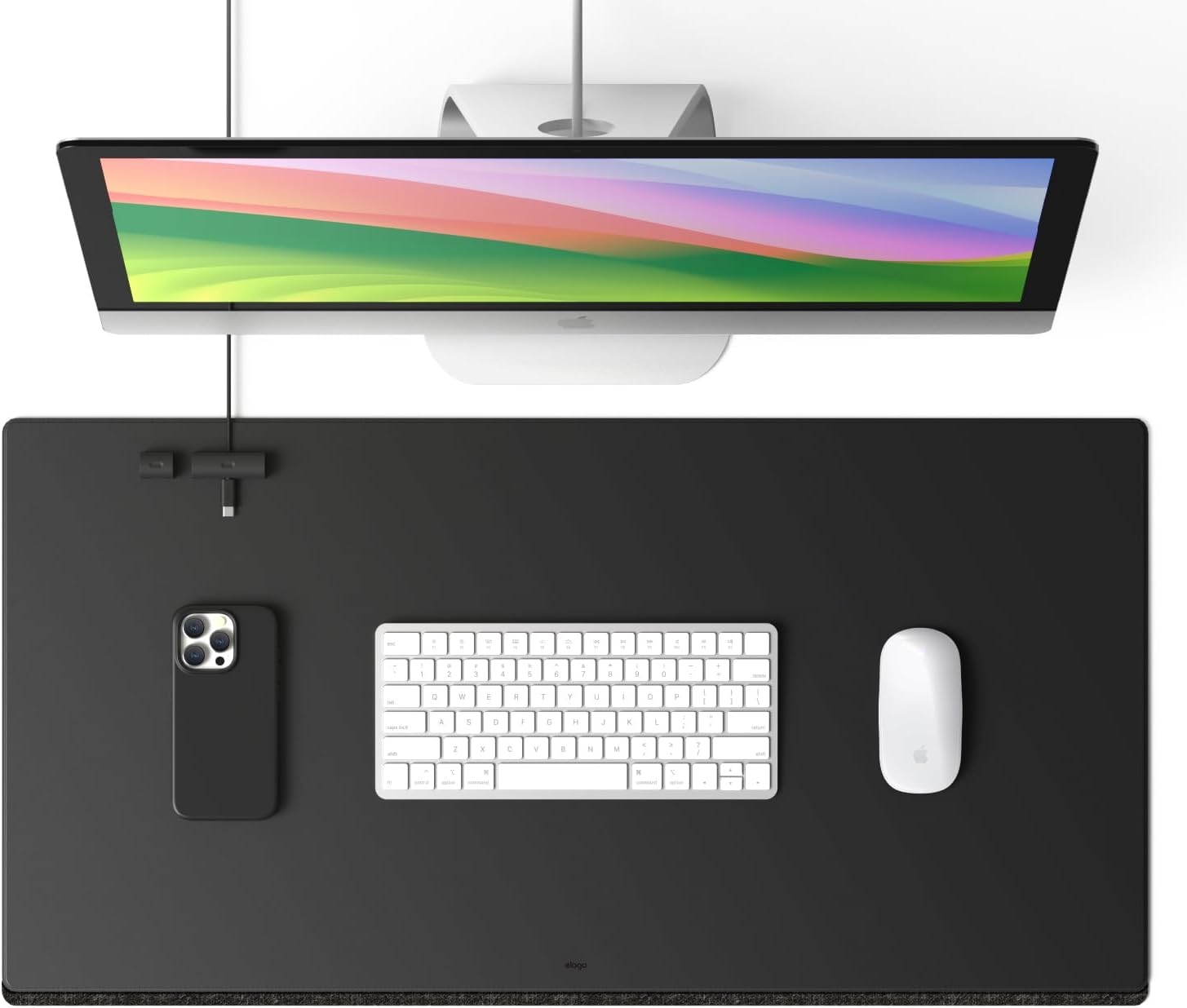 Elago Smart Magnetic Desk Mat - Μαγνητικό Mouse Pad / Σουμέν Γραφείου από PU Δέρμα - 80 x 41 cm - Black