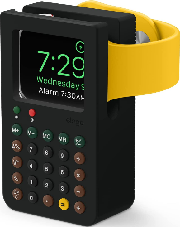 Elago W8 Stand Apple Watch Charging Station - Βάση Σιλικόνης για Φορτιστή Apple Watch SE/9/8/7/6/5/4/3/2/1 (45/44/42/41/40/38mm) - Black