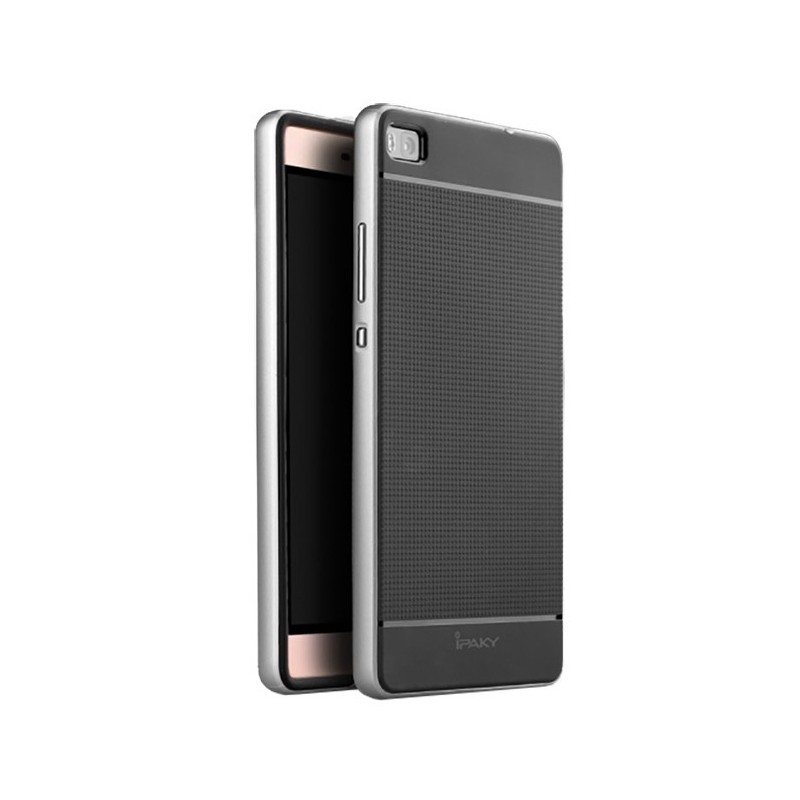 Ipaky Θήκη Premium Hybrid Huawei P8 - Black/Silver 