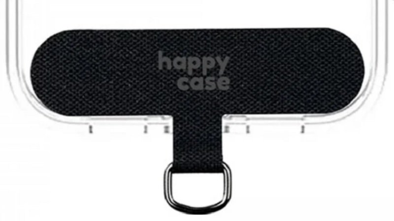 Ένθετο Στήριξης HappyCase Universal Nylon Pad Βάση Στήριξης για Λουράκια Κινητών / Smartphones Black