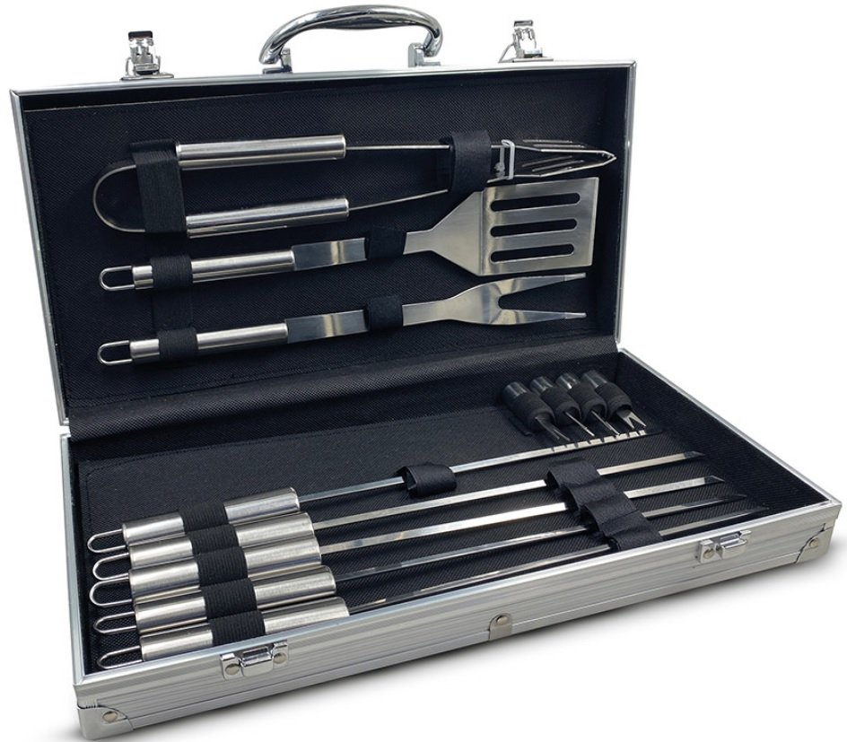 Εργαλεία BBQ The Source InGenious BBQ Tool Set με 13 Εργαλεία Μπάρμπεκιου από Ανοξείδωτο Ατσάλι