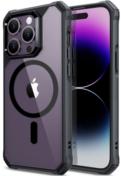 ESR Air Armor HaloLock - Διάφανη Ανθεκτική MagSafe Θήκη Apple iPhone 14 Pro - Clear / Black