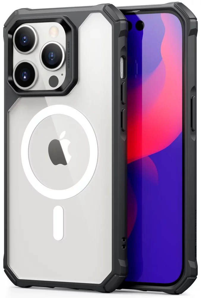 ESR Air Armor HaloLock - Διάφανη Ανθεκτική MagSafe Θήκη Apple iPhone 14 Pro Max - Clear / Black