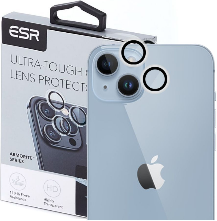 ESR Armorite Camera Lens Protectors - Αντιχαρακτικό Γυαλί Προστασίας για Φακό Κάμερας - Apple iPhone 15 / 15 Plus - Clear