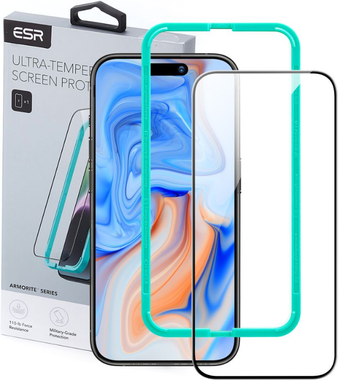 ESR Armorite Tempered Glass - FullFace Αντιχαρακτικό Γυαλί Προστασίας Οθόνης - Apple iPhone 15 Plus - Black