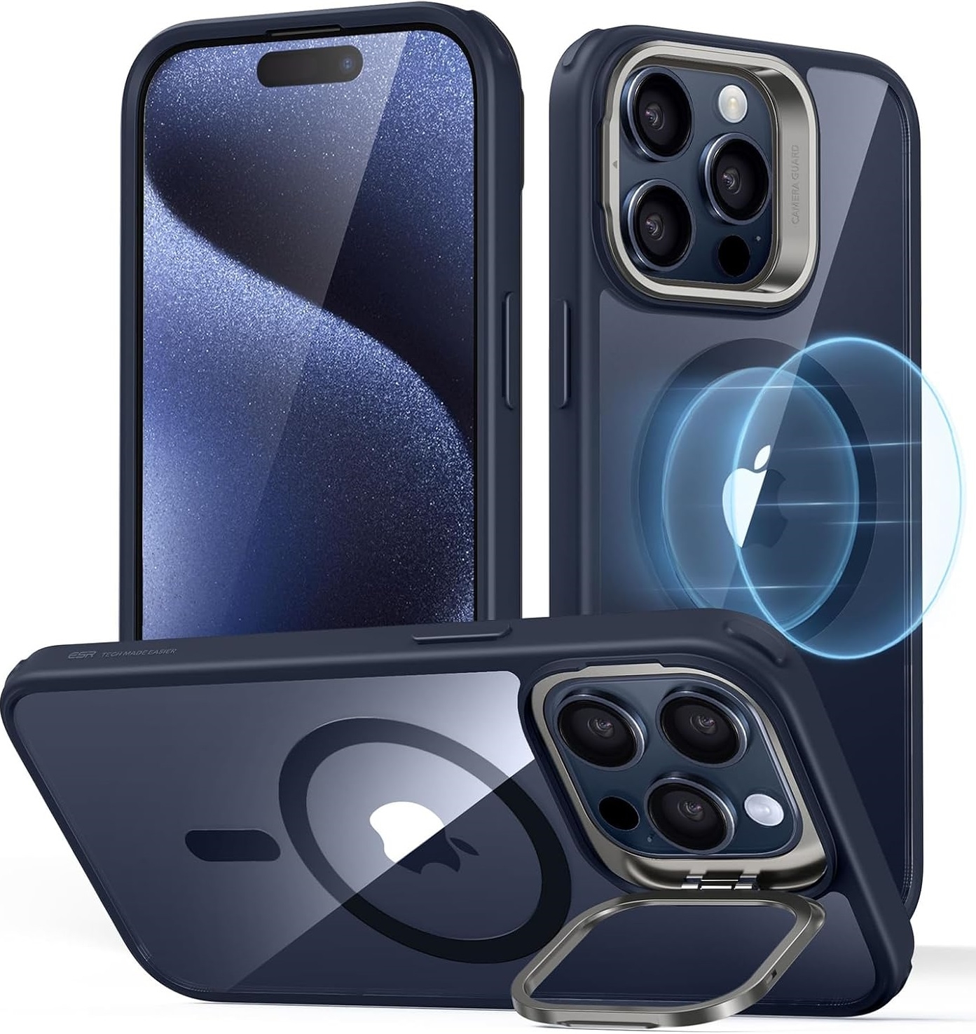 Θήκη Apple iPhone 15 Pro Max - ESR Classic Kickstand Hybrid HaloLock Διάφανη Ανθεκτική με MagSafe