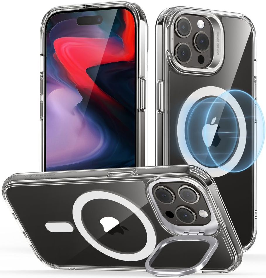 Θήκη Apple iPhone 15 Pro Max - ESR Classic Kickstand Hybrid HaloLock Διάφανη Ανθεκτική με MagSafe - Clear