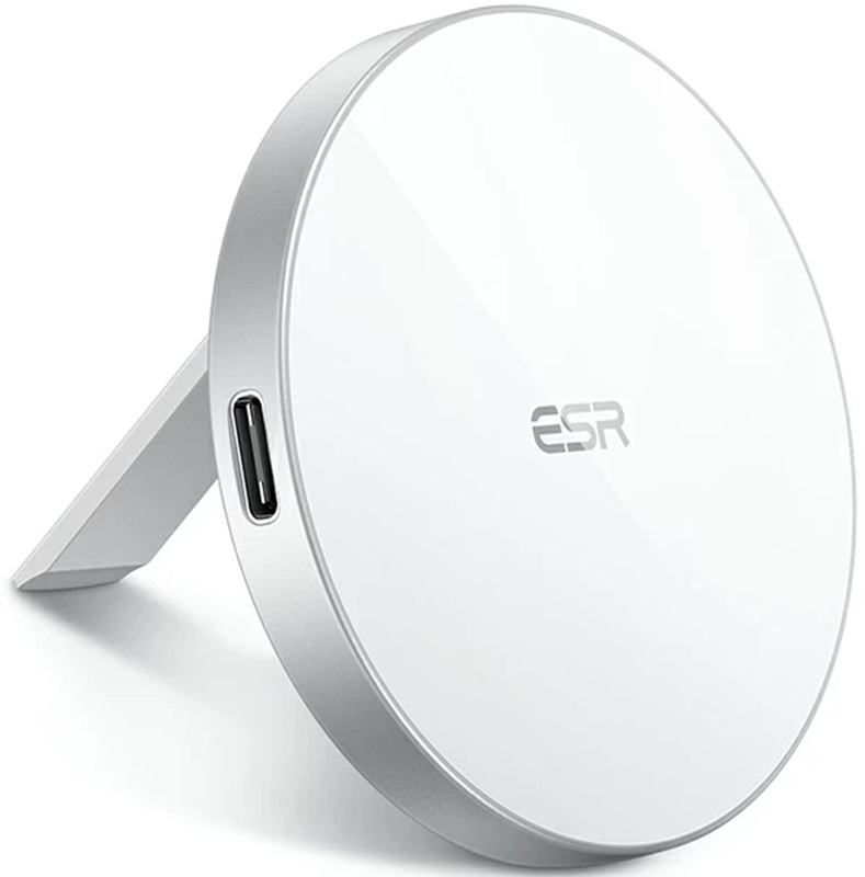 ESR HaloLock Kickstand MagSafe Wireless Charger - Βάση Ασύρματης Φόρτισης MagSafe με KickStand από Αλουμίνιο - 7.5W - White