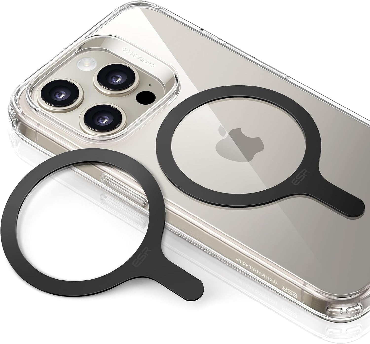 ESR HaloLock MagSafe Universal Magnetic Ring 360 - Αυτοκόλλητος Μαγνητικός Δακτύλιος MagSafe για iPhone & Samsung - 2 Τεμάχια - Black