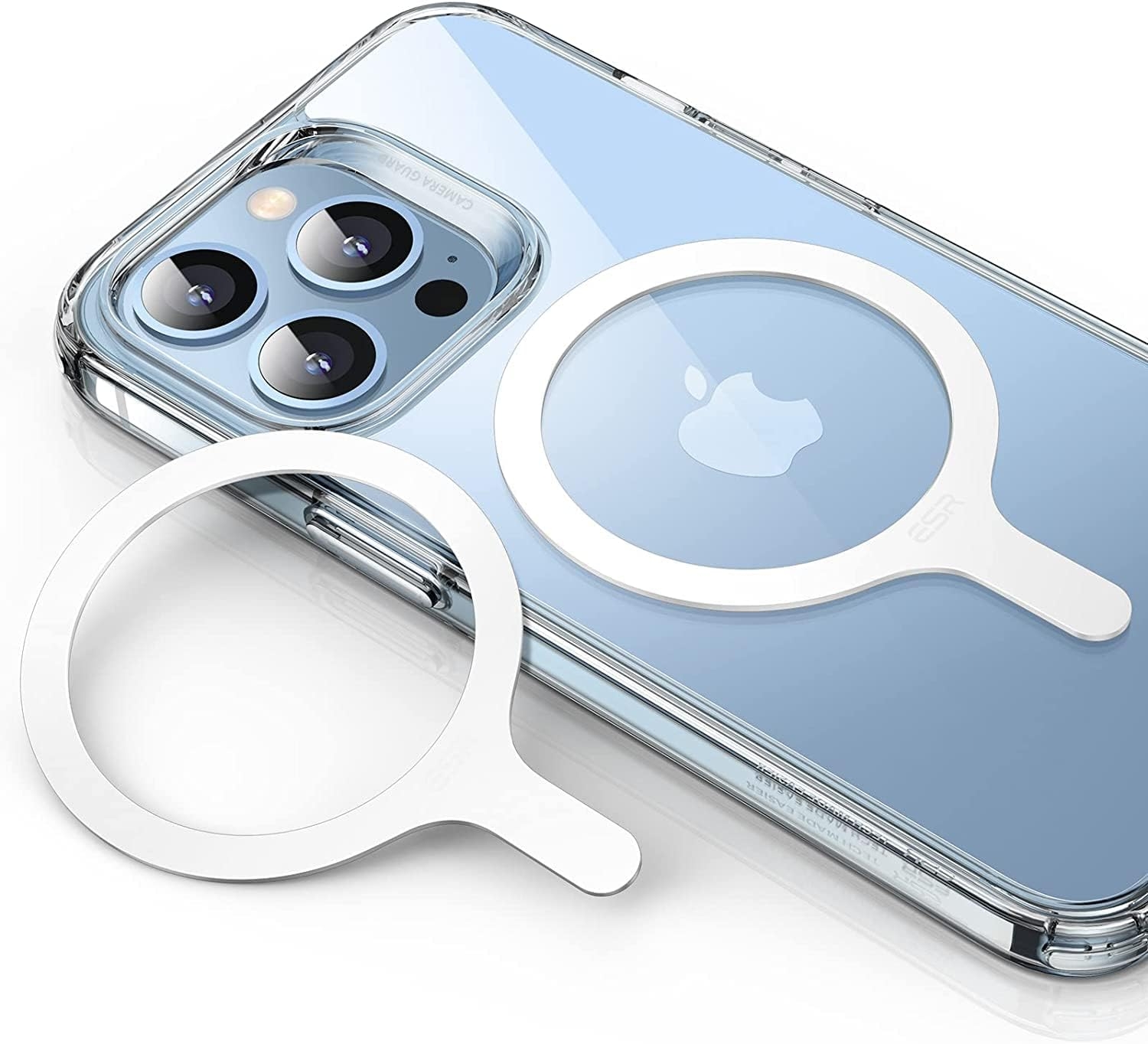 ESR HaloLock MagSafe Universal Magnetic Ring 360 - Αυτοκόλλητος Μαγνητικός Δακτύλιος MagSafe για iPhone & Samsung - 2 Τεμάχια - White (4894240131923)