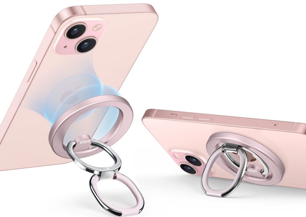 ESR HaloLock Ring Stand - Μεταλλική Μαγνητική Αναδιπλούμενη MagSafe Βάση / Finger Holder για iPhone 15 / 14 / 13 / 12 - Pastel Pink
