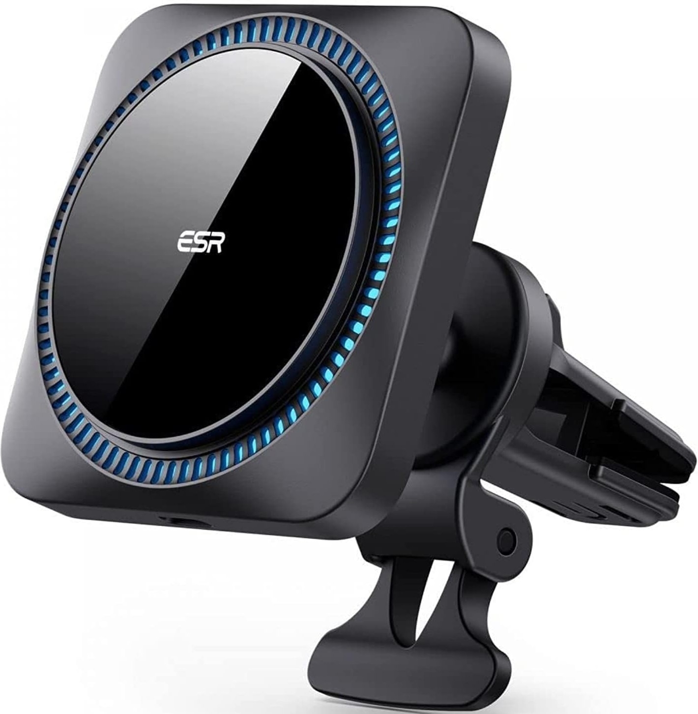 ESR HaloLock Wireless Car Charger with CryoBoost - Μαγνητική Βάση Ασύρματης Φόρτισης MagSafe για Αεραγωγούς Αυτοκινήτου - 7.5W - Frosted Onyx