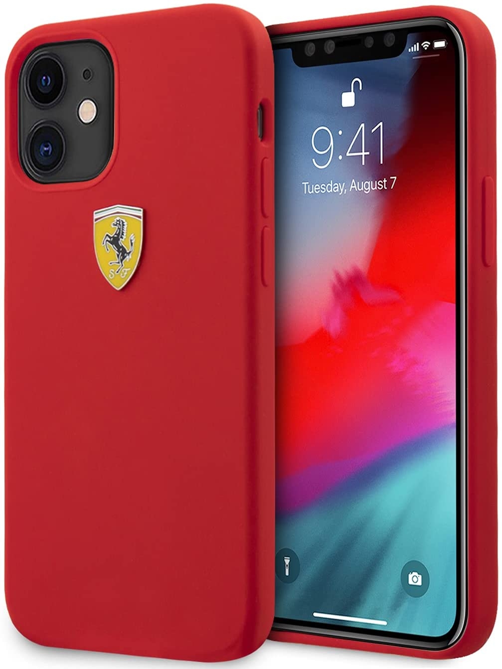 Ferrari On Track Collection - Θήκη Σιλικόνης Apple iPhone 12 mini - Red