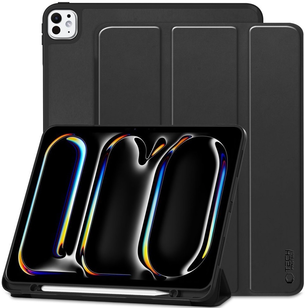 Flip Θήκη με Υποδοχή για Apple Pencil - Apple iPad Pro 11" 2024 - Tech-Protect SC Pen Smartcase - Black
