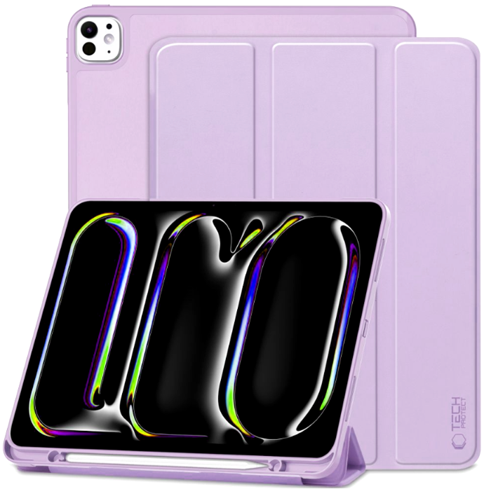Flip Θήκη με Υποδοχή για Apple Pencil - Apple iPad Pro 13" 2024 - Tech-Protect SC Pen Smartcase - Violet