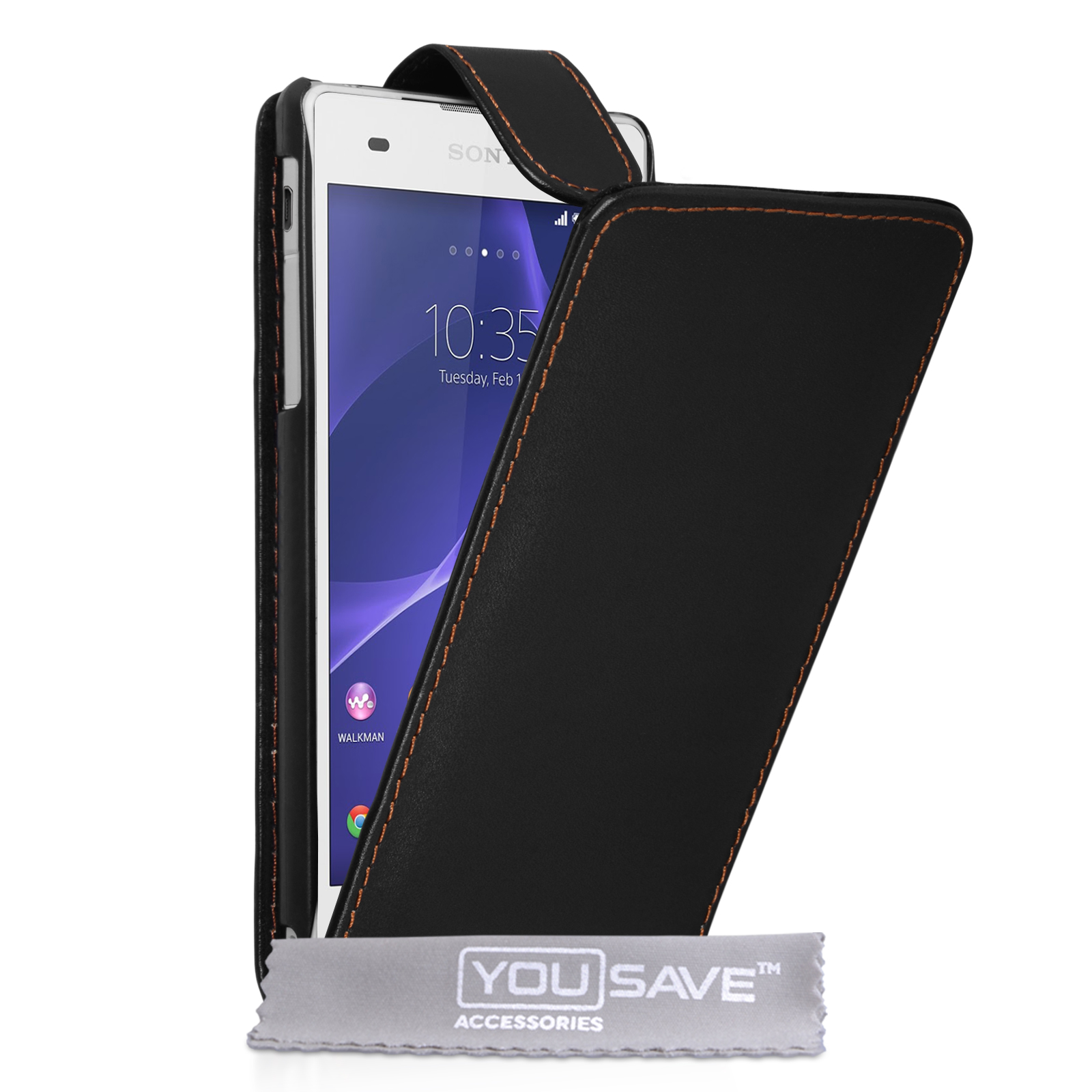 Μαύρη Flip Θήκη Sony Xperia C3