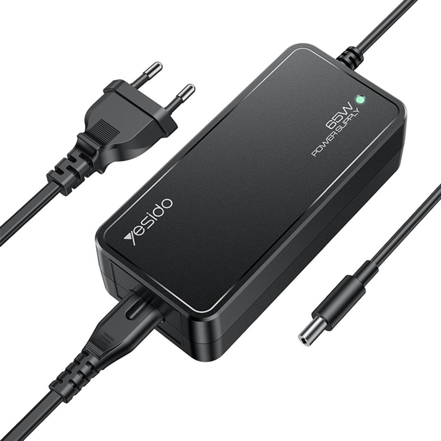 Φορτιστής Laptop Yesido CG11E 15in1 Universal με 14 x Βύσματα για ASUS / HP / Dell / Lenovo / Acer / Toshiba / Samsung / Sony / LG 65W 150cm Black