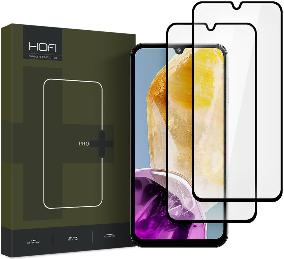 Full Face Αντιχαρακτικό Γυαλί Οθόνης - Samsung Galaxy M15 - Hofi Premium Pro+ Tempered Glass - 2 Τεμάχια - Black