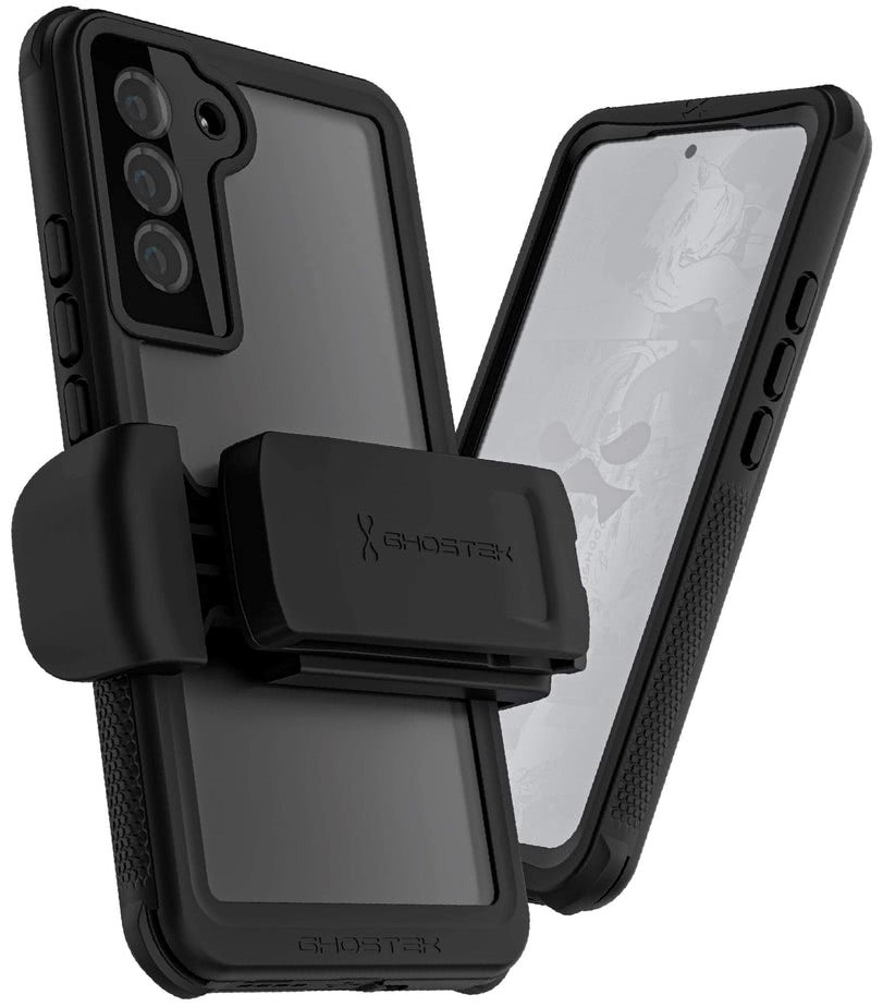 Ghostek Nautical 4 - Ανθεκτική Αδιάβροχη Θήκη με Περιστρεφόμενο Κλιπ Ζώνης - Samsung Galaxy S22 Plus 5G - Clear 