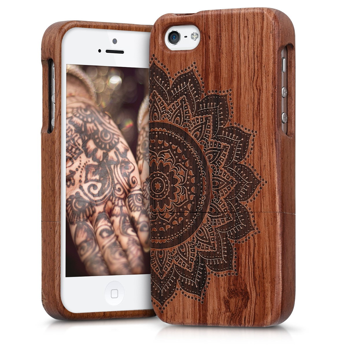 KW Σκληρή Ξύλινη Θήκη iPhone SE / 5 / 5S 