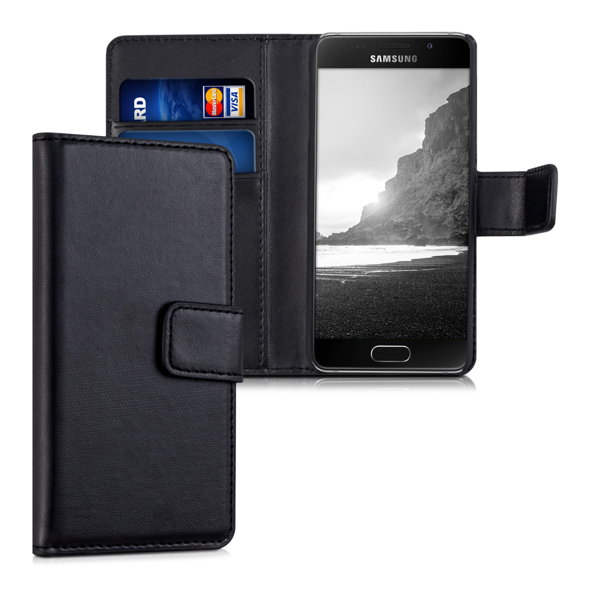 KW Θήκη - Πορτοφόλι  Samsung Galaxy A3 2016 - Black