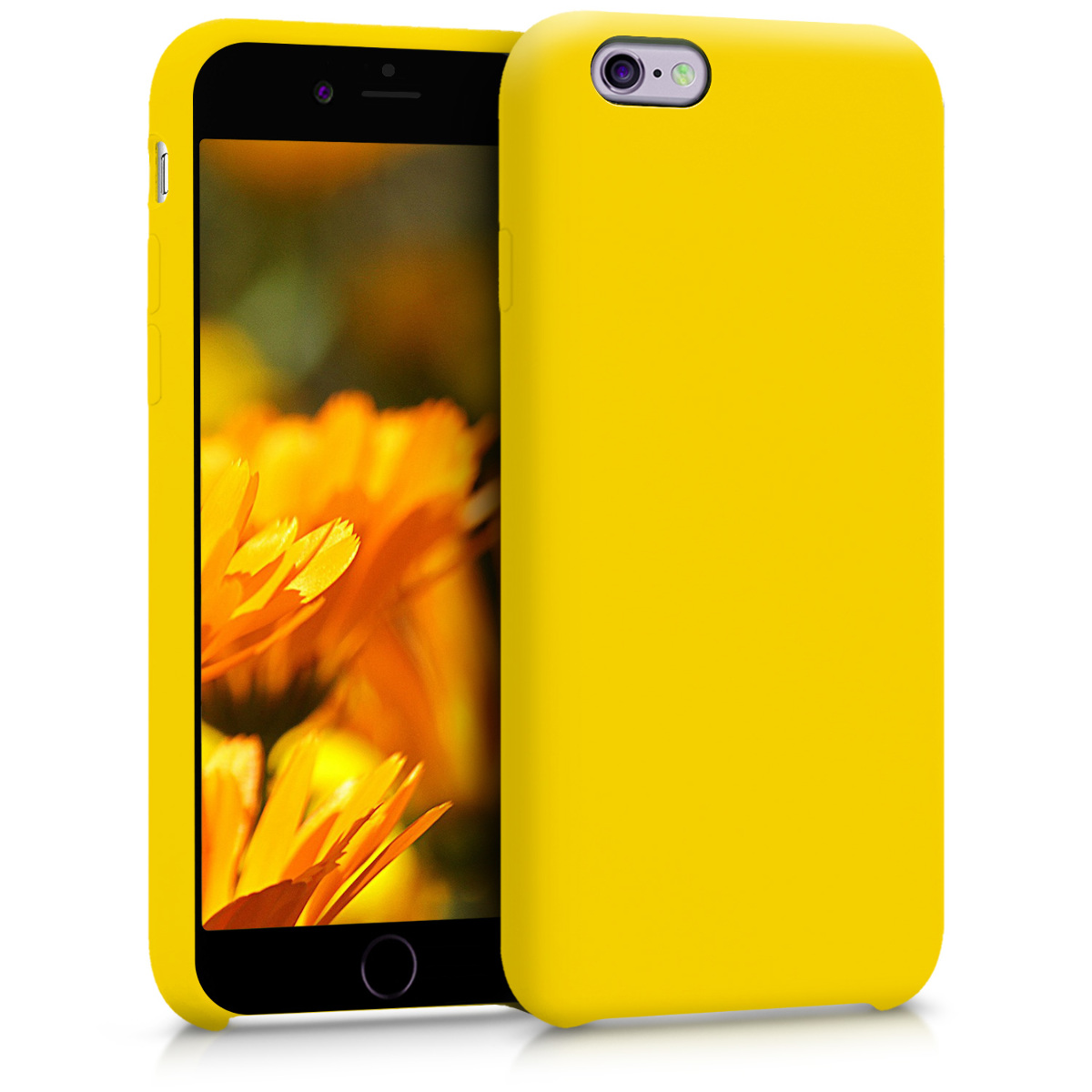 KW Θήκη Σιλικόνης Apple iPhone 6 / 6S - Soft Flexible Rubber - Vibrant Yellow