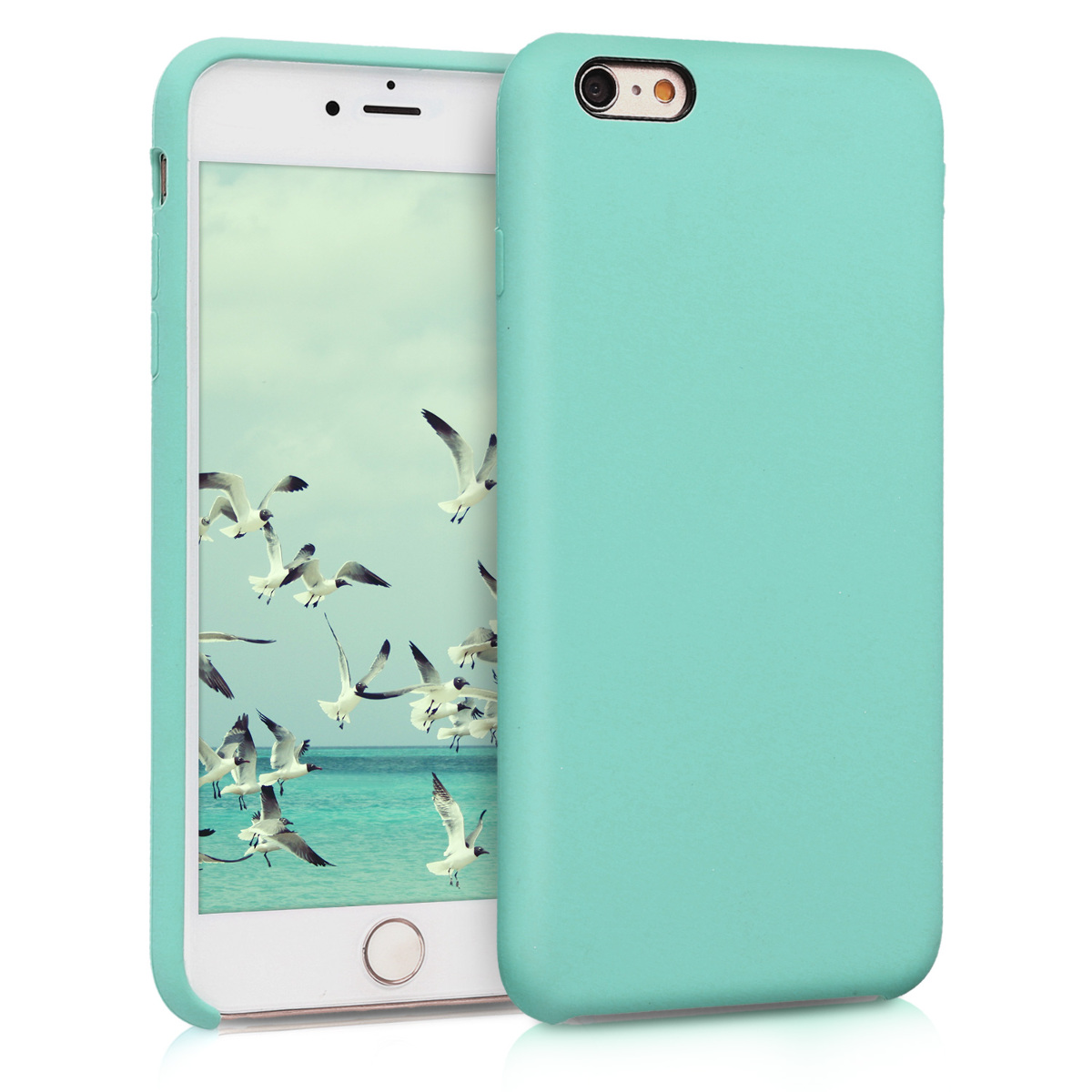 KW Θήκη Σιλικόνης iPhone 6 Plus / 6S Plus - Soft Flexible Rubber Protective Cover - Mint Matte