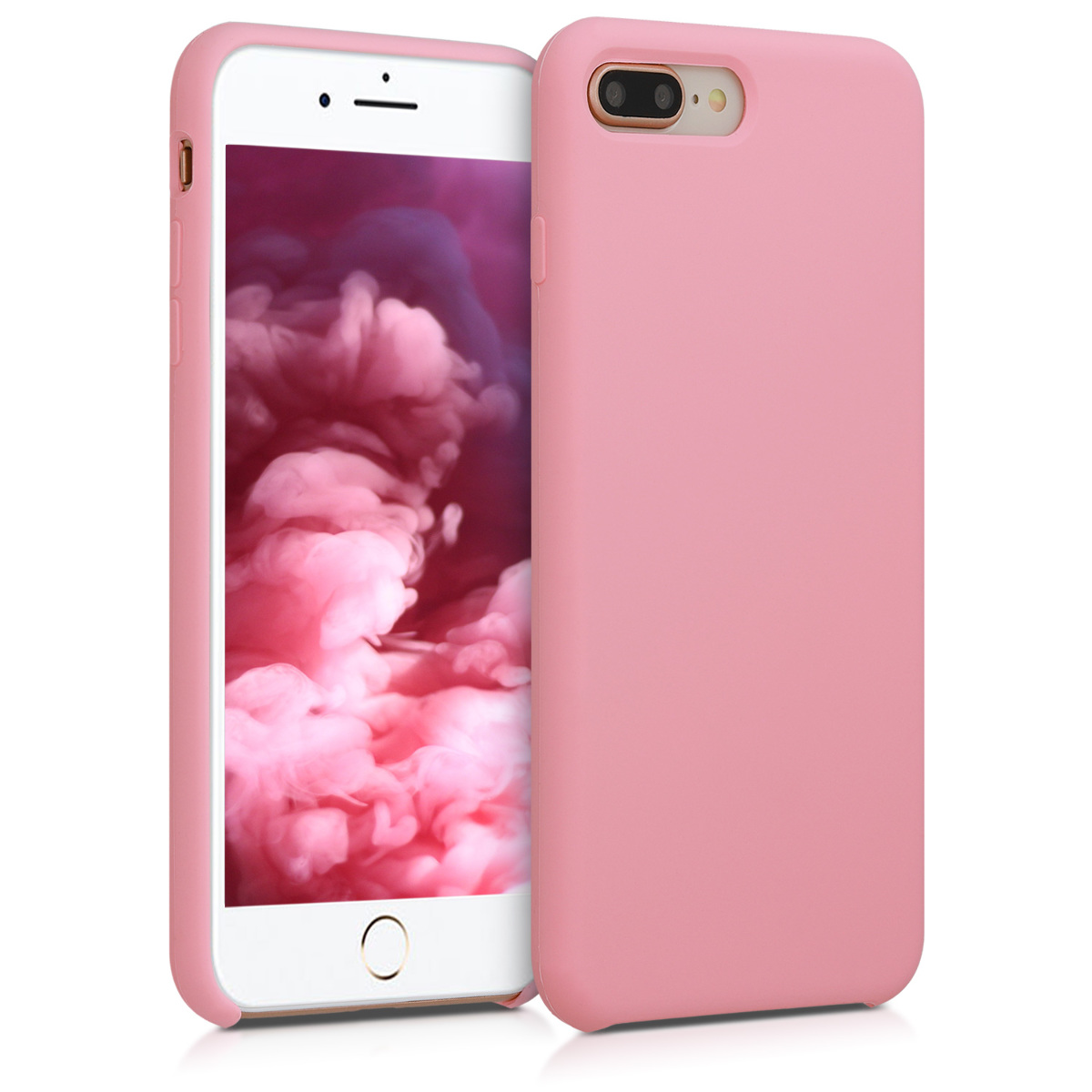 KW Θήκη Σιλικόνης iPhone 7 Plus / 8 Plus - Soft Flexible Rubber Protective Cover - Light Pink 