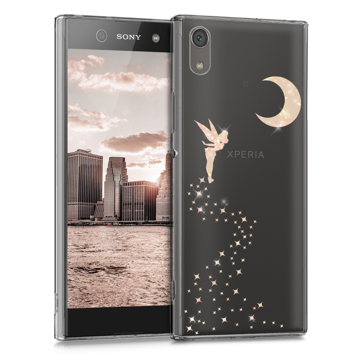KW Θήκη Σιλικόνης Sony Xperia XA1 - Διάφανη - Σχέδιο νεράιδας