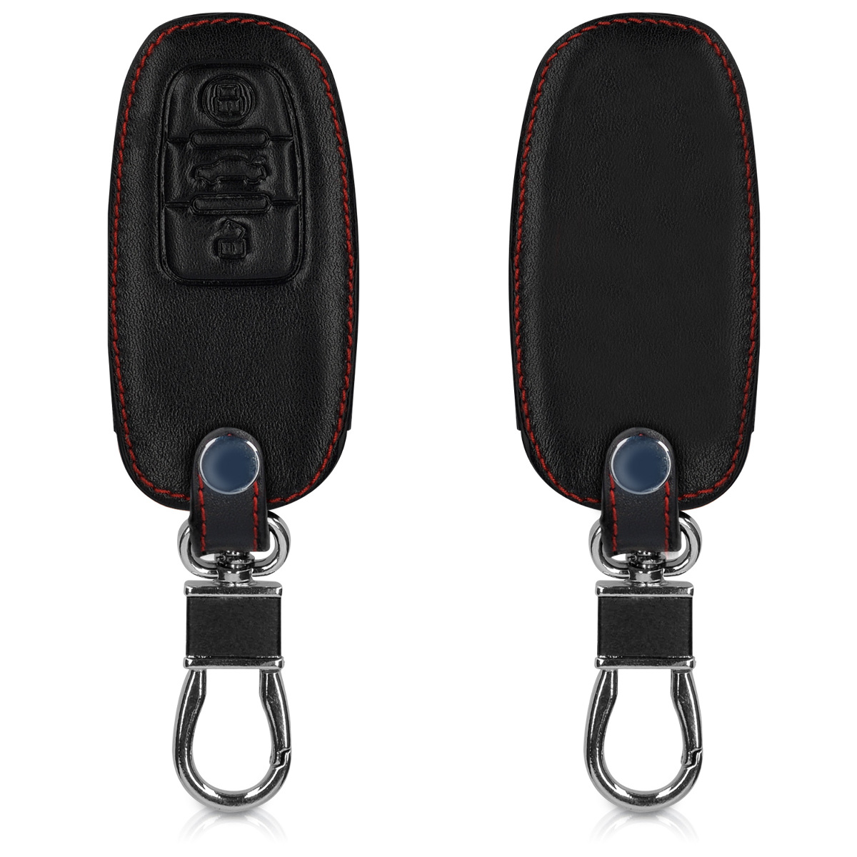 KW Θήκη Κλειδιού Audi - Συνθετικό Δέρμα - 3 Κουμπιά - Black