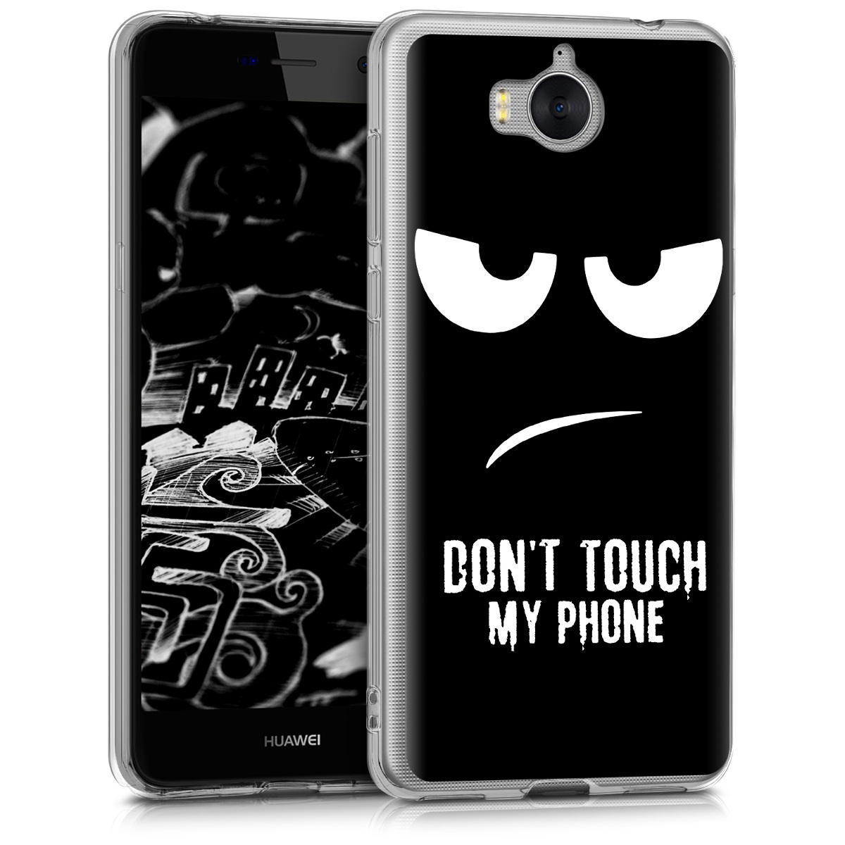 KW Θήκη - Σιλικόνης Huawei Y6 (2017) - Don't Touch My Phone