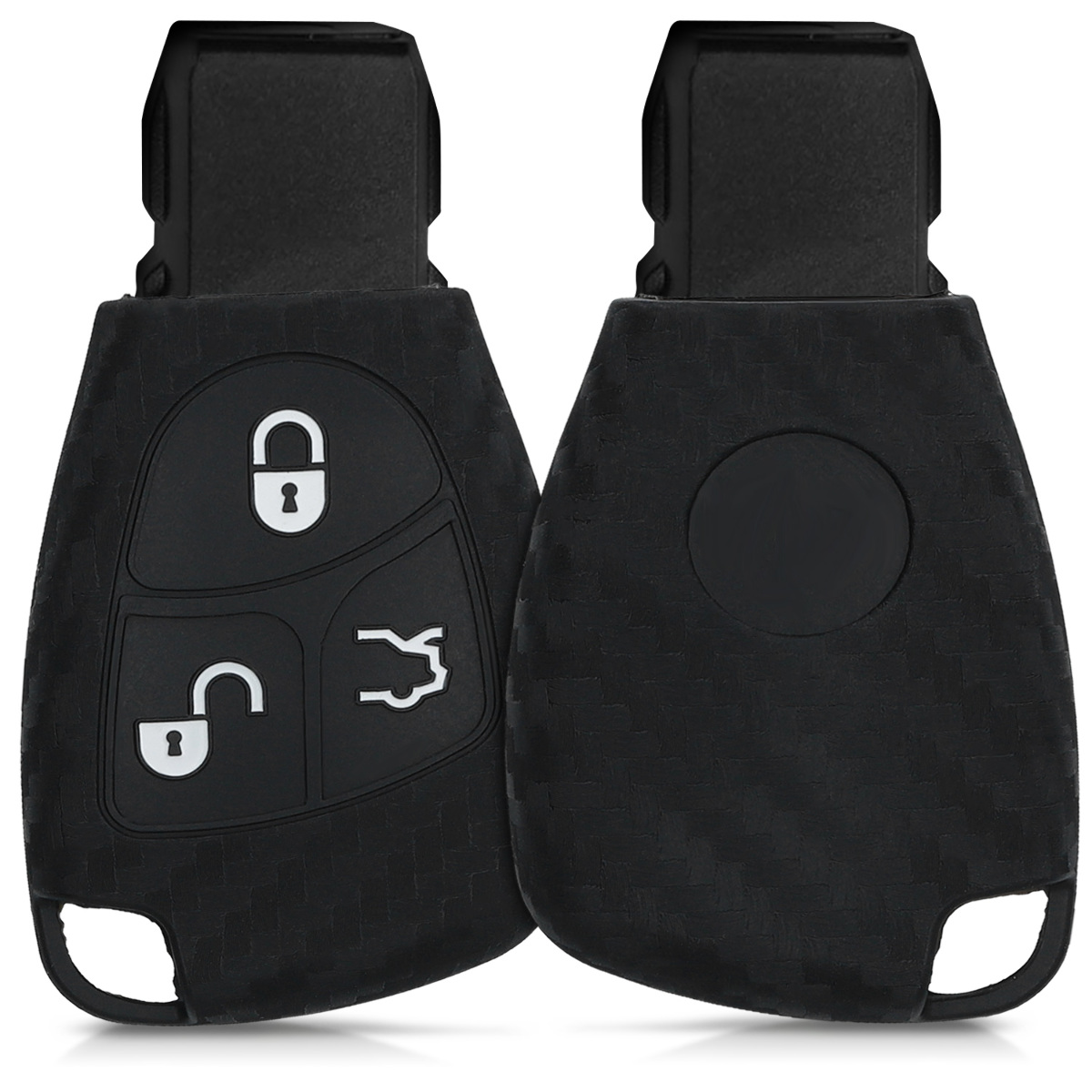 KW Θήκη Κλειδιού Mercedes Benz - Σιλικόνη - 2-3 Κουμπιά - Black