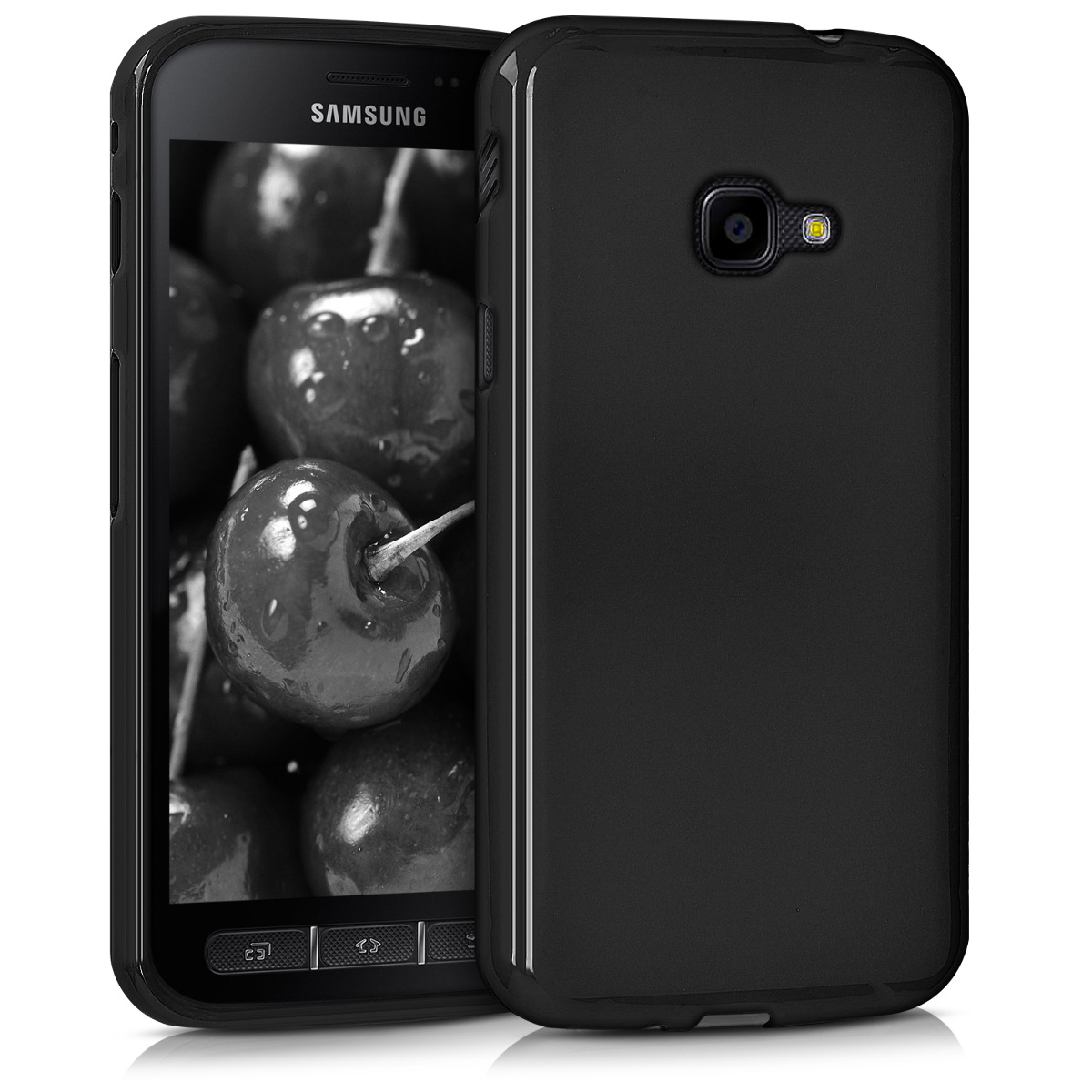 KW Θήκη Σιλικόνης Samsung Galaxy Xcover 4 - Soft Flexible Shock Absorbent Protective Phone Cover - Black Matte