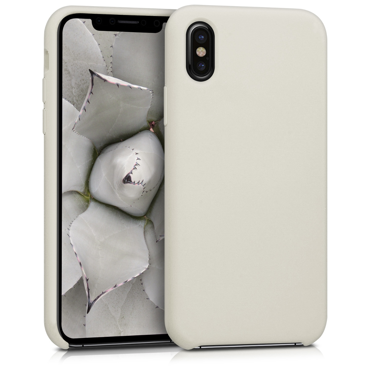 KW Θήκη Σιλικόνης Apple iPhone X - Soft Flexible Rubber Protective Cover - Beige