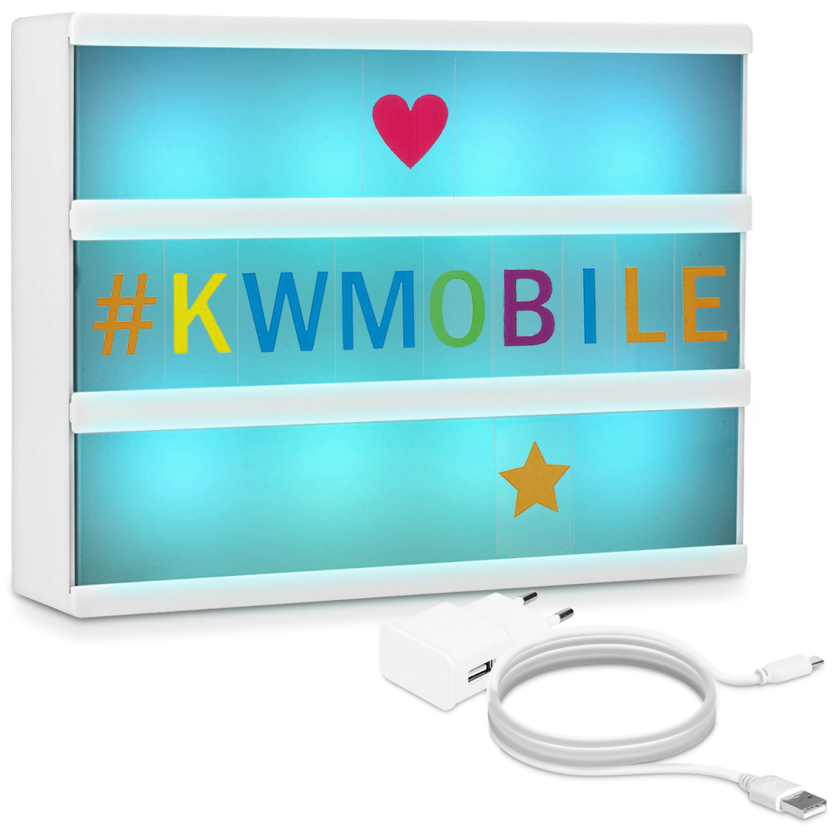 KW LED Color Change Lightbox A6 - 7 Xρώματα  με θύρα micro USB