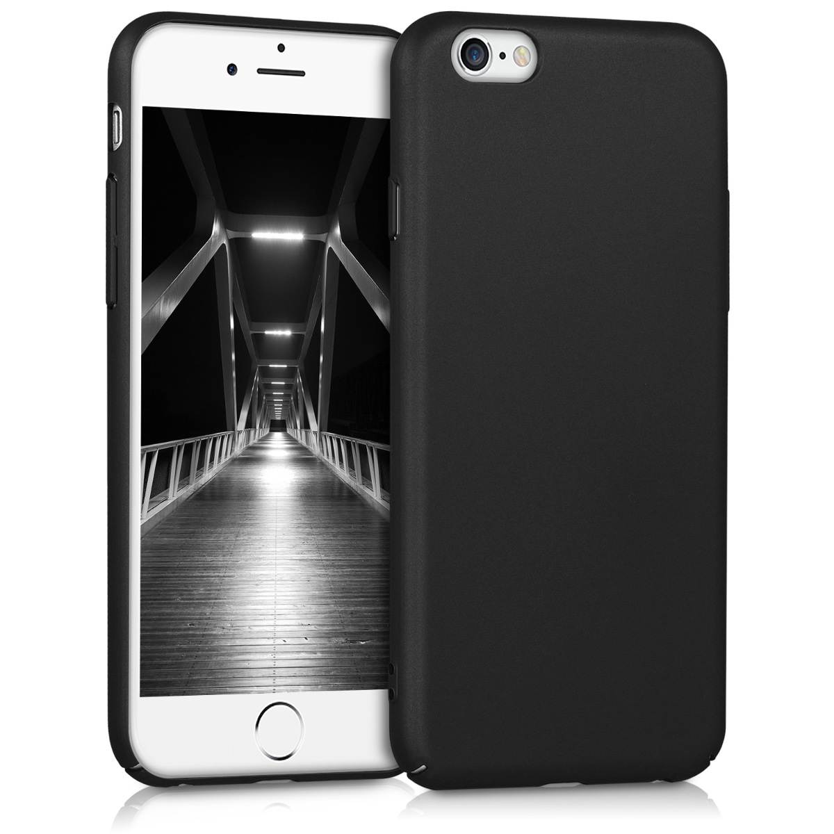 KW Slim Anti-Slip Cover - Σκληρή Θήκη Καουτσούκ iPhone 6/6s - Μαύρο