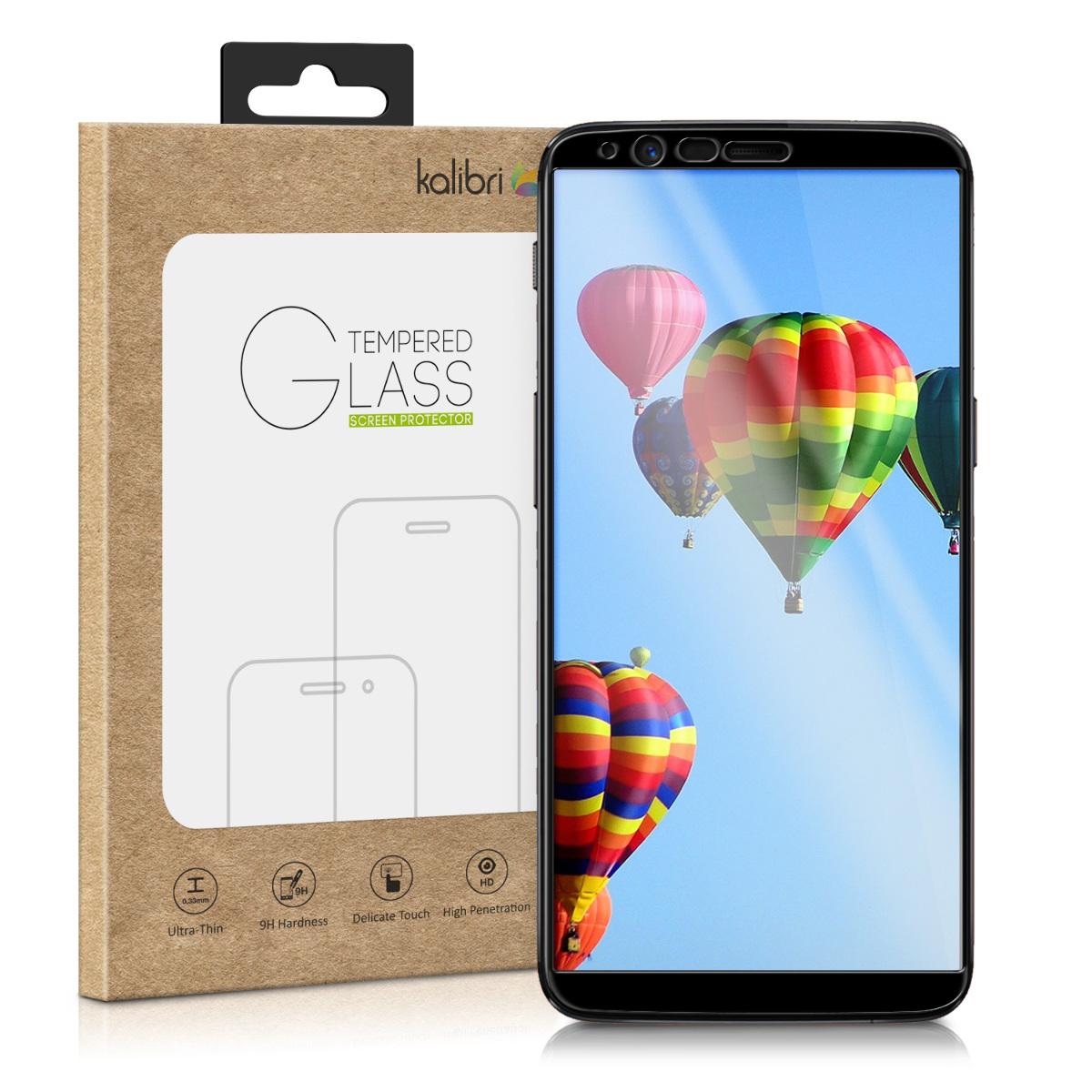 Kalibri Tempered Glass - Fθllface Αντιχαρακτικό Γυαλί Οθόνης OnePlus 5T - Black