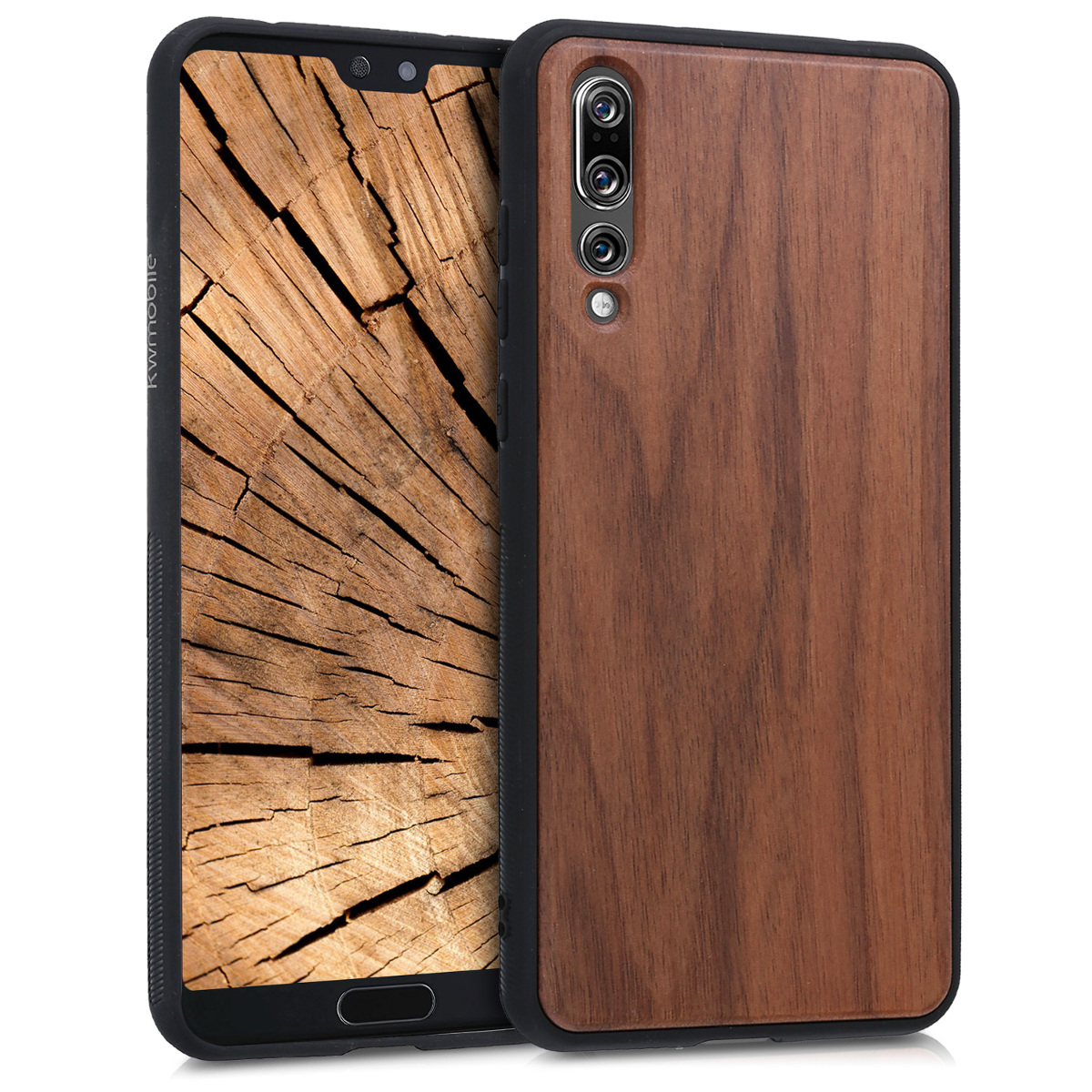 KW Σκληρή Ξύλινη Θήκη Huawei P20 Pro - Dark Brown
